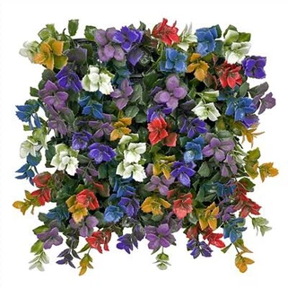 Cerca de parede decorativa de plástico artificial colorido artificial