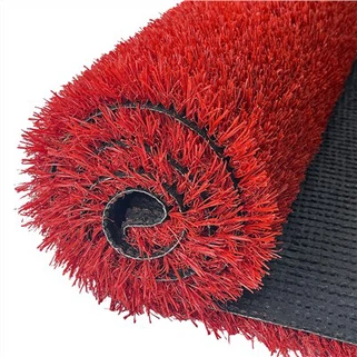 Grama artificial vermelha sintética